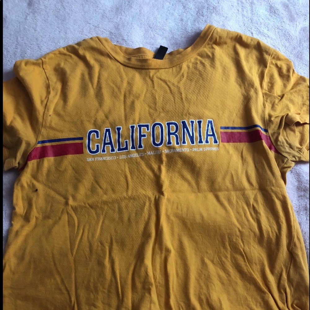 H&M crop yellow top